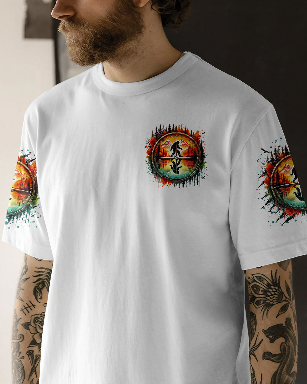 BLISSCORNERS AND INTO THE FOREST I GO BIGFOOT ALL OVER PRINT