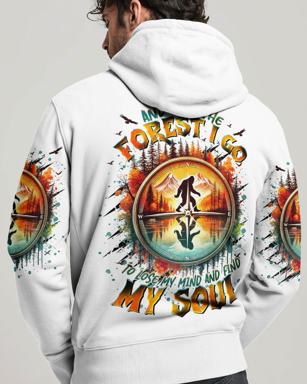 BLISSCORNERS AND INTO THE FOREST I GO BIGFOOT ALL OVER PRINT