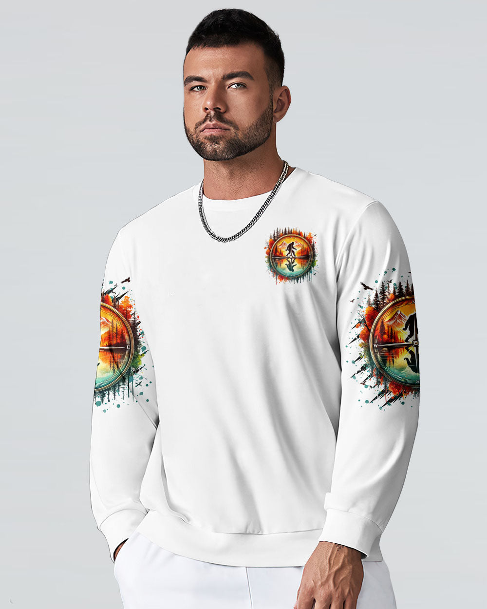 BLISSCORNERS AND INTO THE FOREST I GO BIGFOOT ALL OVER PRINT