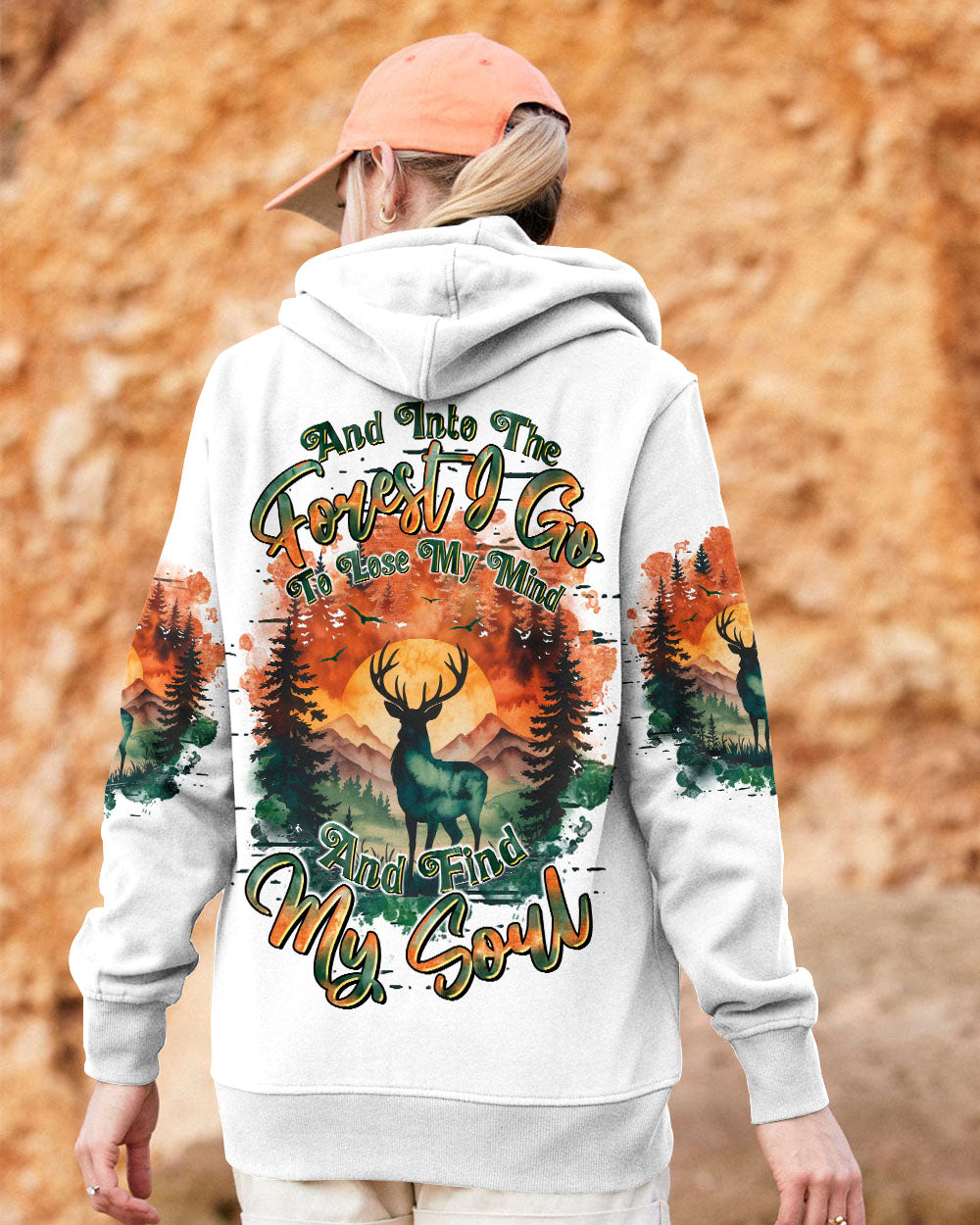 BLISSCORNERS AND INTO THE FOREST I GO DEER ALL OVER PRINT