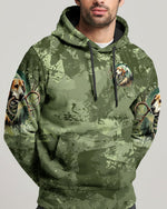 BLISSCORNERS RAISE 'EM IN THE WOODS DEER HUNTING FOXHOUND DOG ALL OVER PRINT