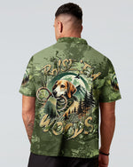 BLISSCORNERS RAISE 'EM IN THE WOODS DEER HUNTING FOXHOUND DOG ALL OVER PRINT