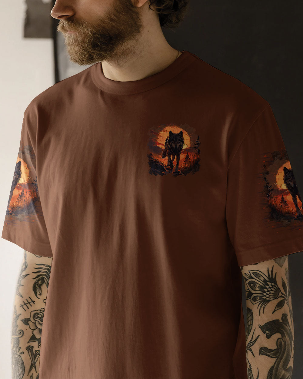 BLISSCORNERS MY SPIRIT ANIMAL IS A WOLF ALL OVER PRINT