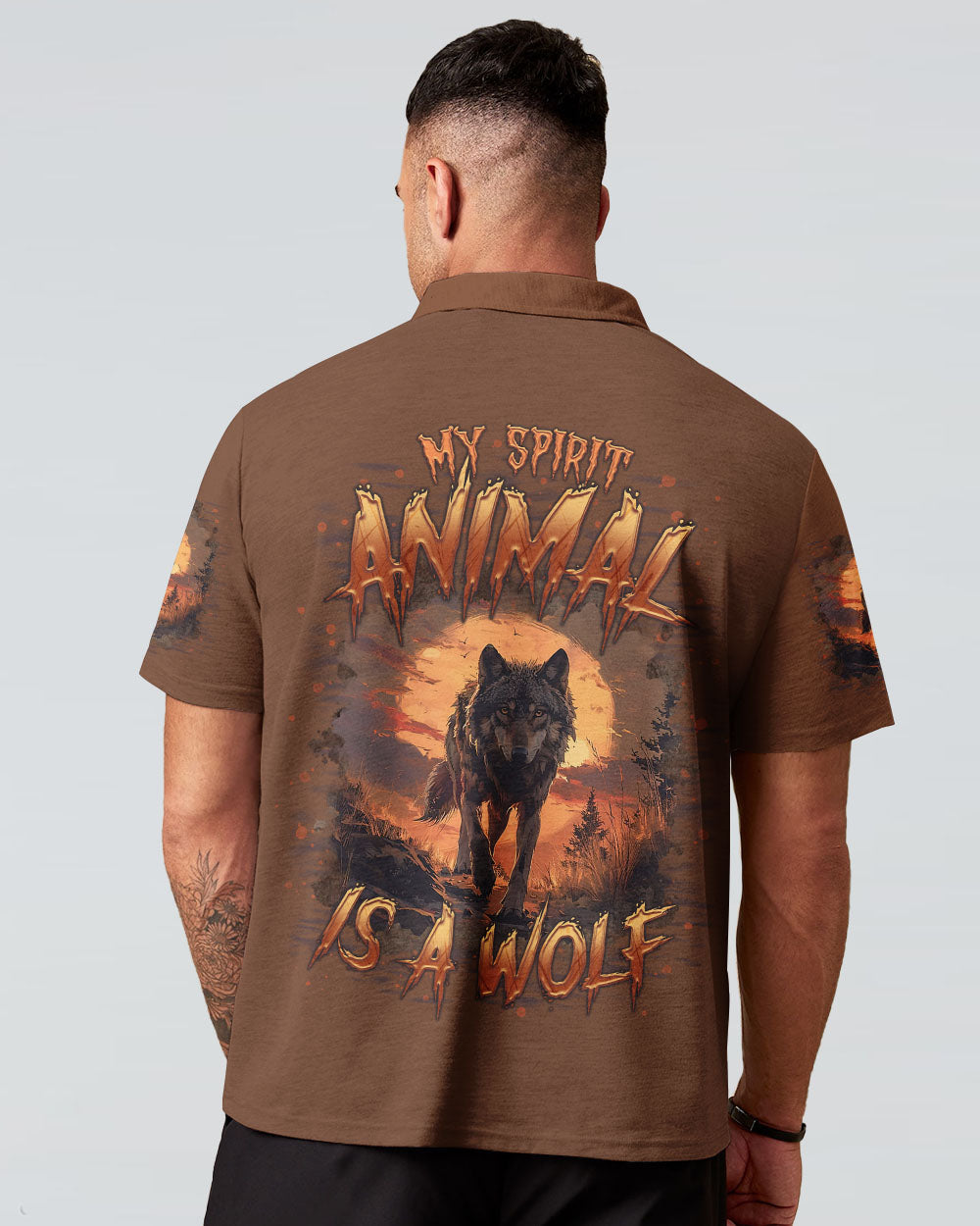BLISSCORNERS MY SPIRIT ANIMAL IS A WOLF ALL OVER PRINT