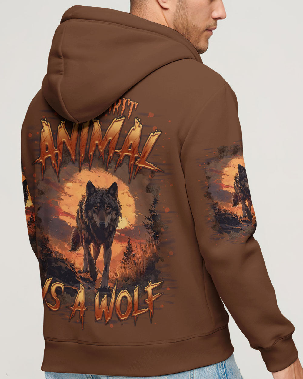 BLISSCORNERS MY SPIRIT ANIMAL IS A WOLF ALL OVER PRINT