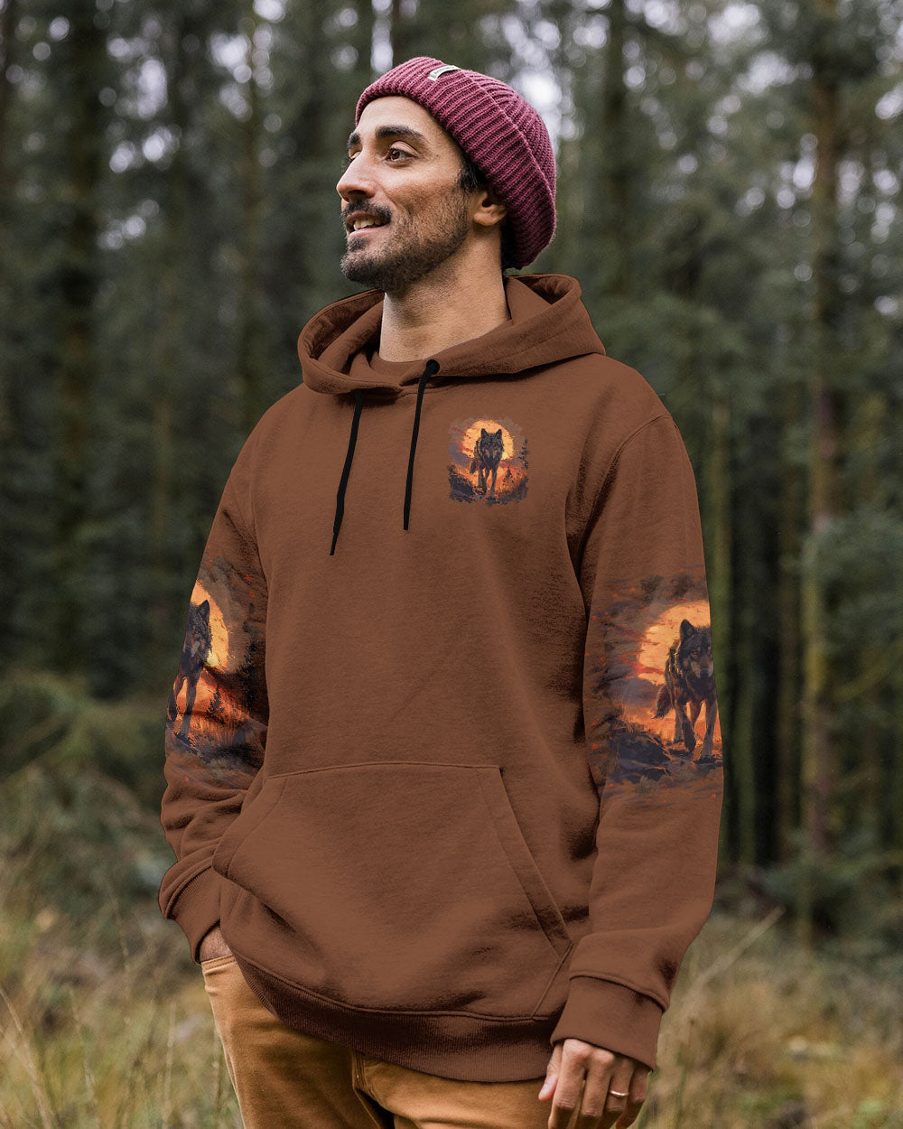 BLISSCORNERS MY SPIRIT ANIMAL IS A WOLF ALL OVER PRINT