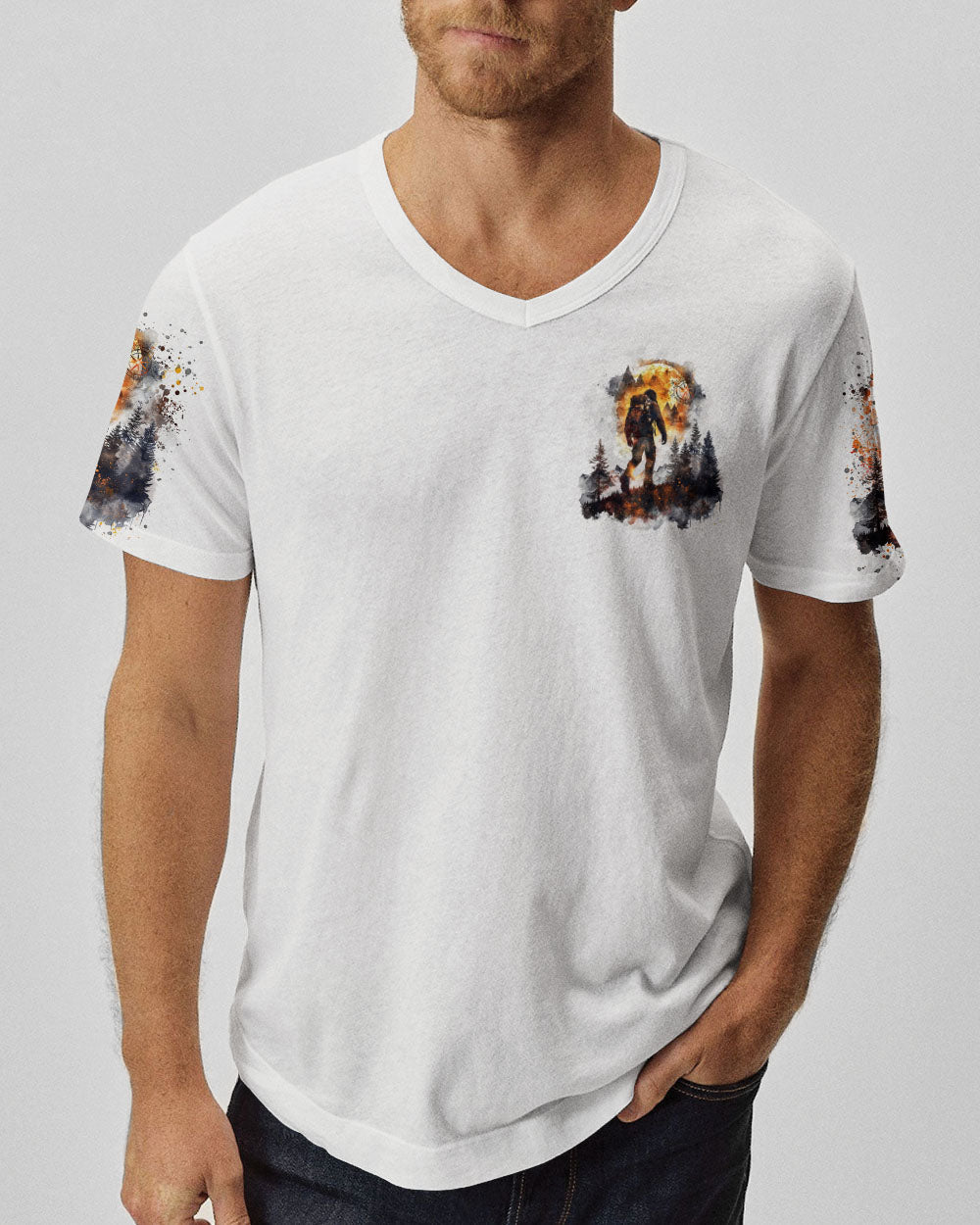 BLISSCORNERS NOT ALL WHO WANDER ARE LOST BIGFOOT COMPASS ALL OVER PRINT