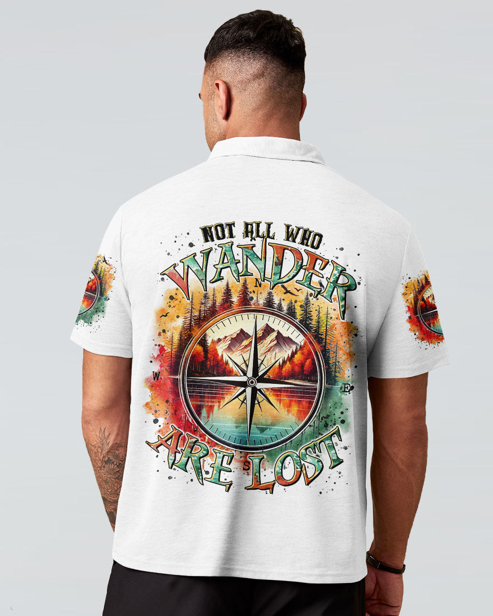 BLISSCORNERS NOT ALL WHO WANDER ARE LOST COMPASS ALL OVER PRINT