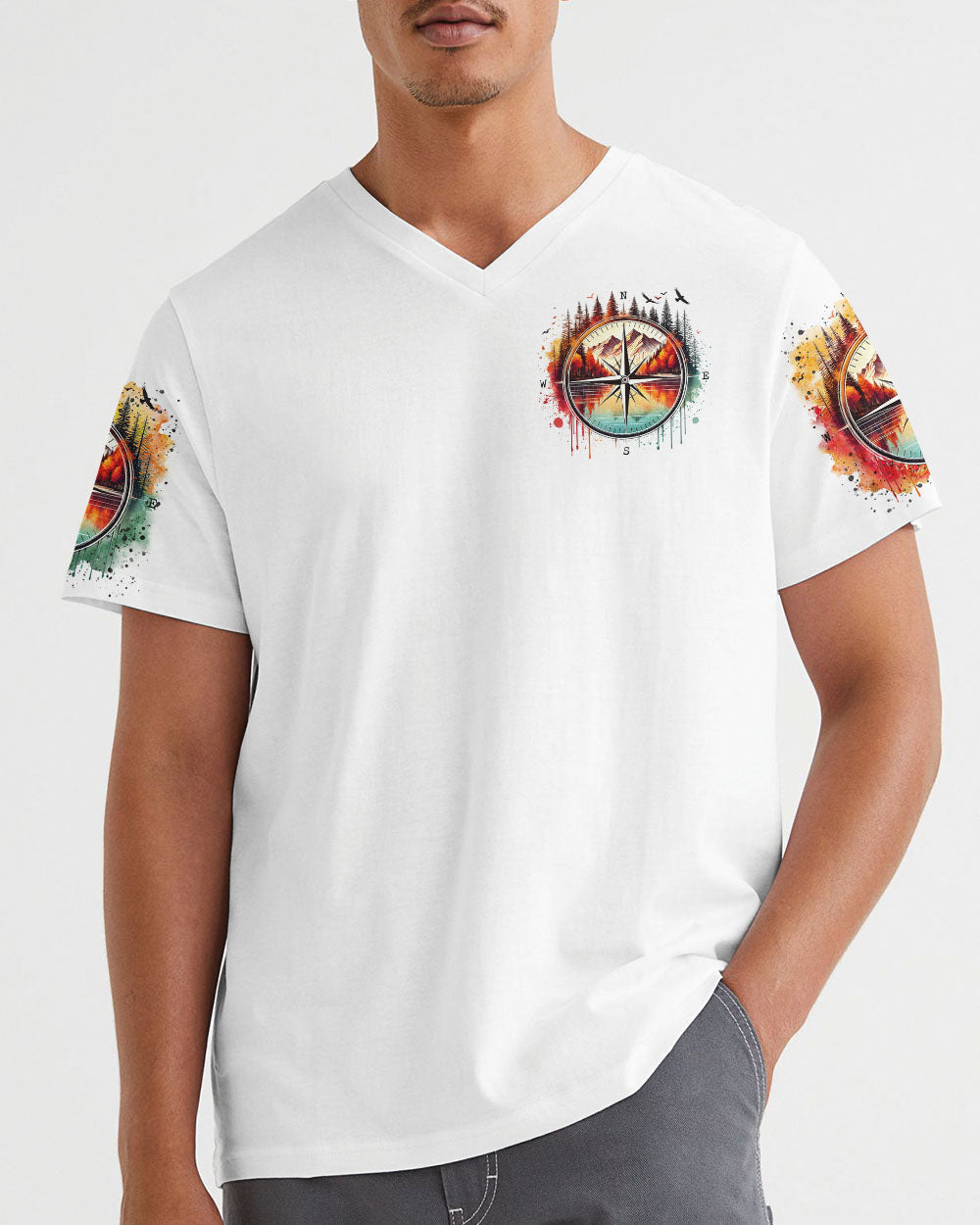 BLISSCORNERS NOT ALL WHO WANDER ARE LOST COMPASS ALL OVER PRINT