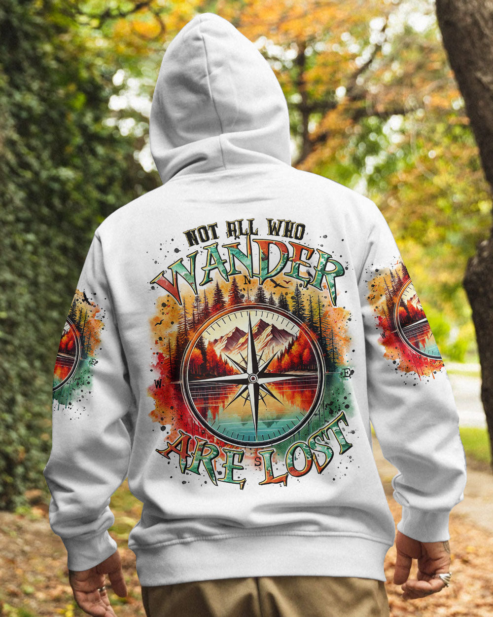 BLISSCORNERS NOT ALL WHO WANDER ARE LOST COMPASS ALL OVER PRINT
