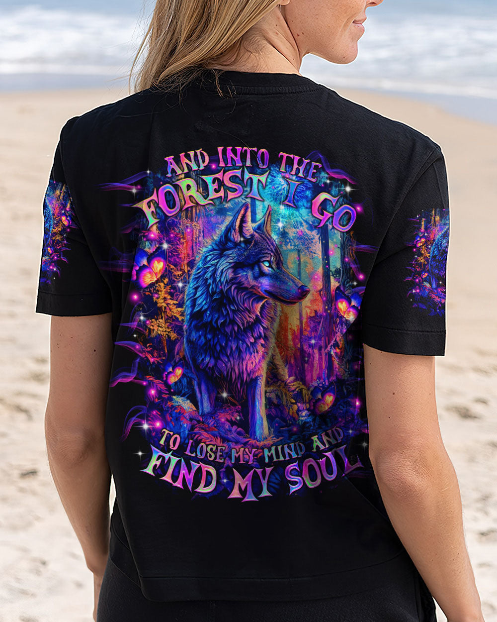 BLISSCORNERS AND INTO THE FOREST I GO WOLF ALL OVER PRINT