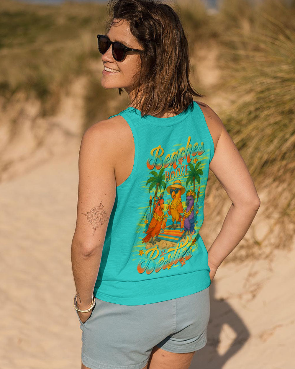 BLISSCORNERS BEACHES BOOZE BESTIES PARROT ALL OVER PRINT