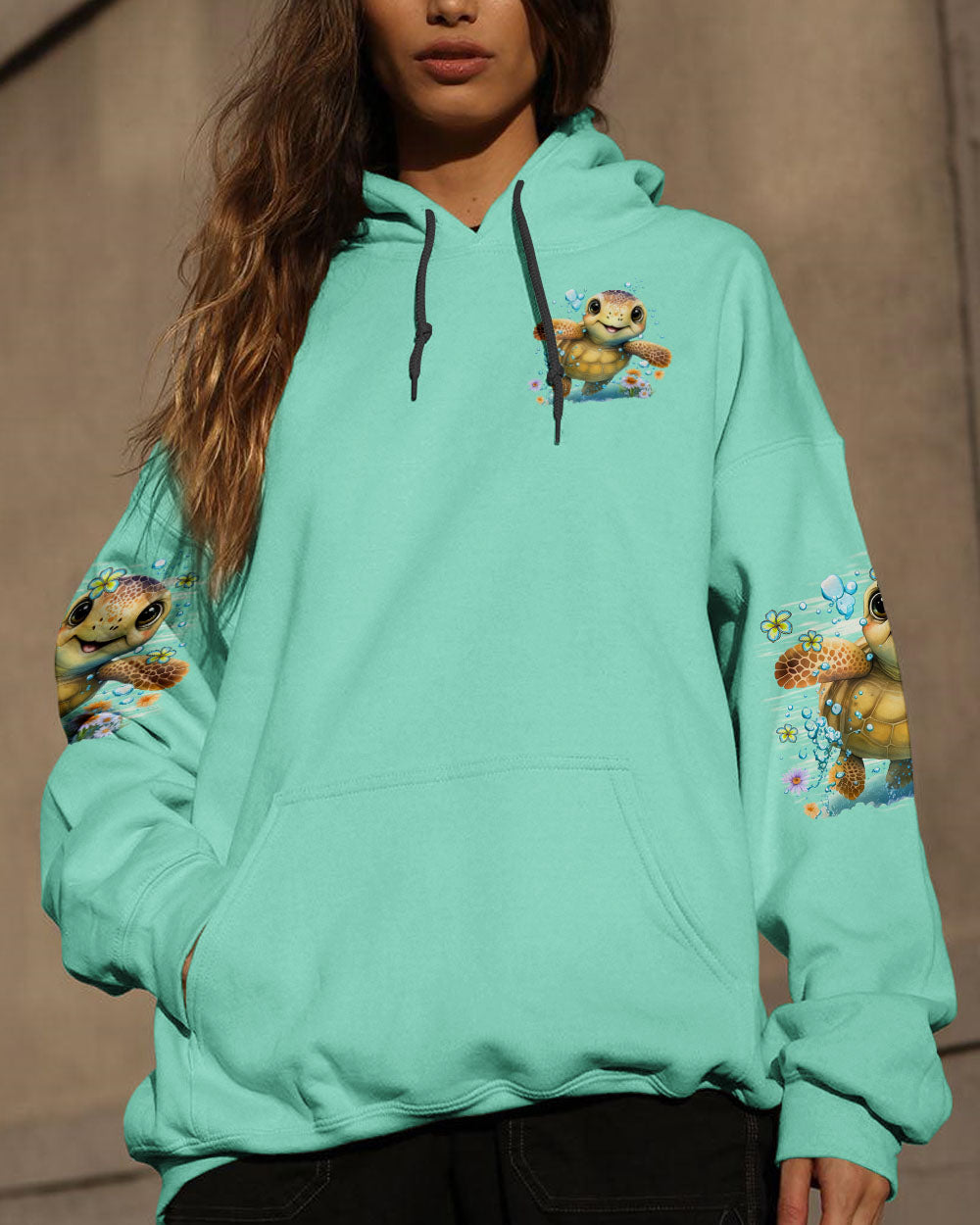 BLISSCORNERS SMELL THE SEA FEEL THE BREEZE TURTLE ALL OVER PRINT