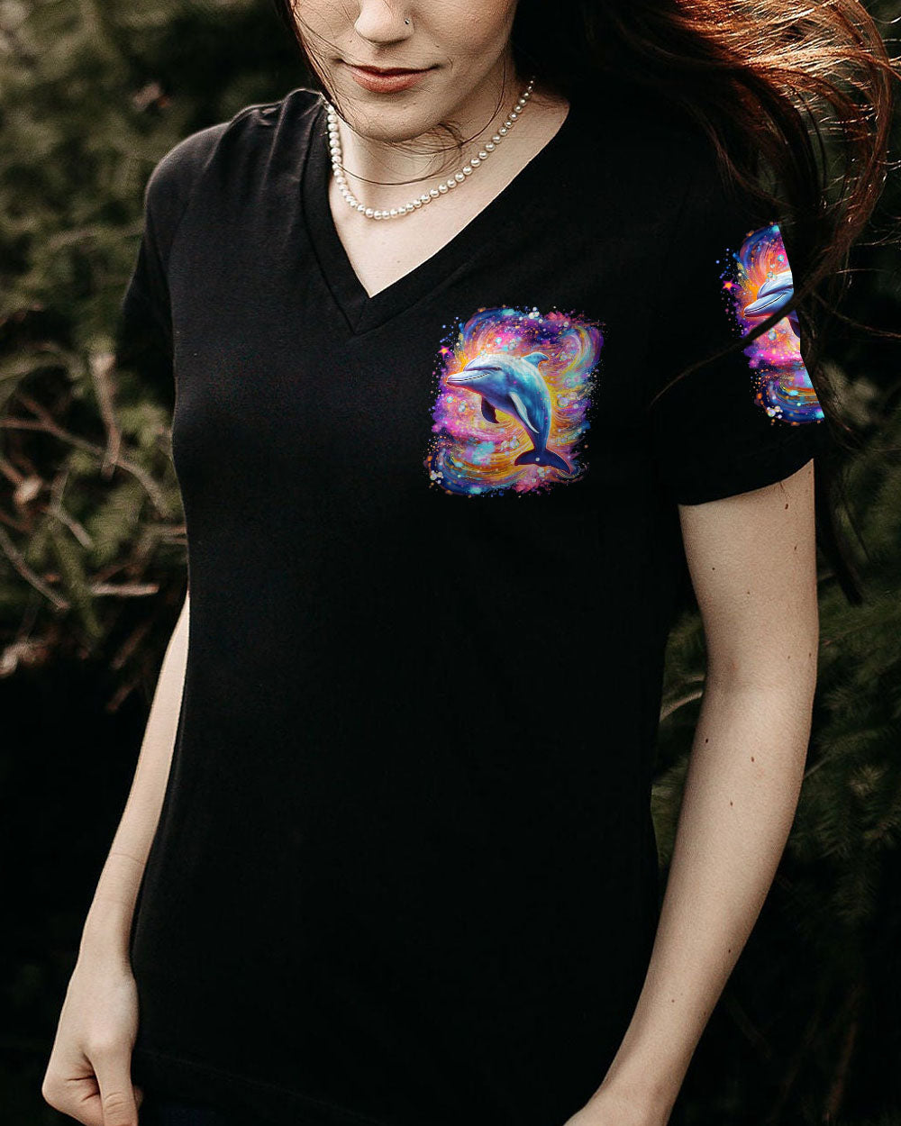 BLISSCORNERS SMELL THE SEA FEEL THE BREEZE DOLPHIN NEON ALL OVER PRINT