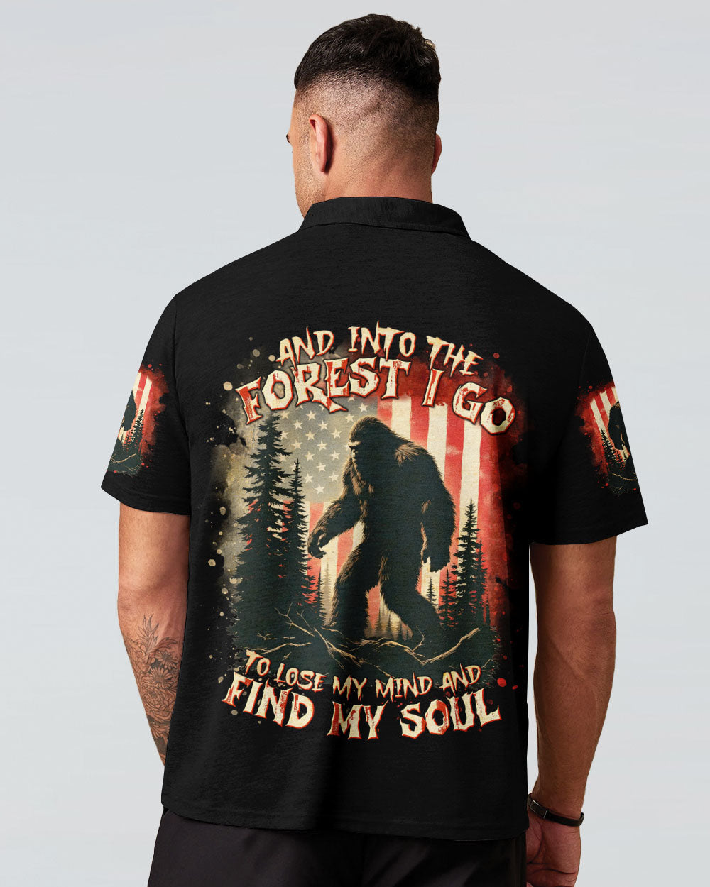 BLISSCORNERS AND INTO THE FOREST I GO BIGFOOT ALL OVER PRINT
