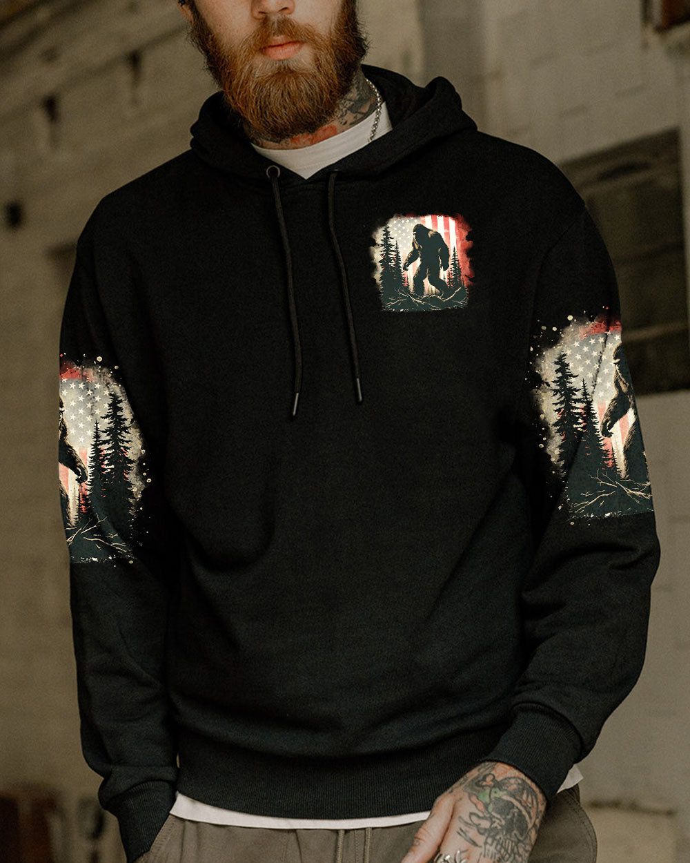 BLISSCORNERS AND INTO THE FOREST I GO BIGFOOT ALL OVER PRINT