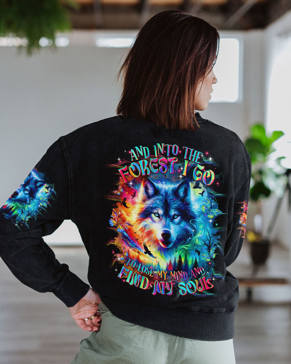 BLISSCORNERS AND INTO THE FOREST I GO WOLF ALL OVER PRINT