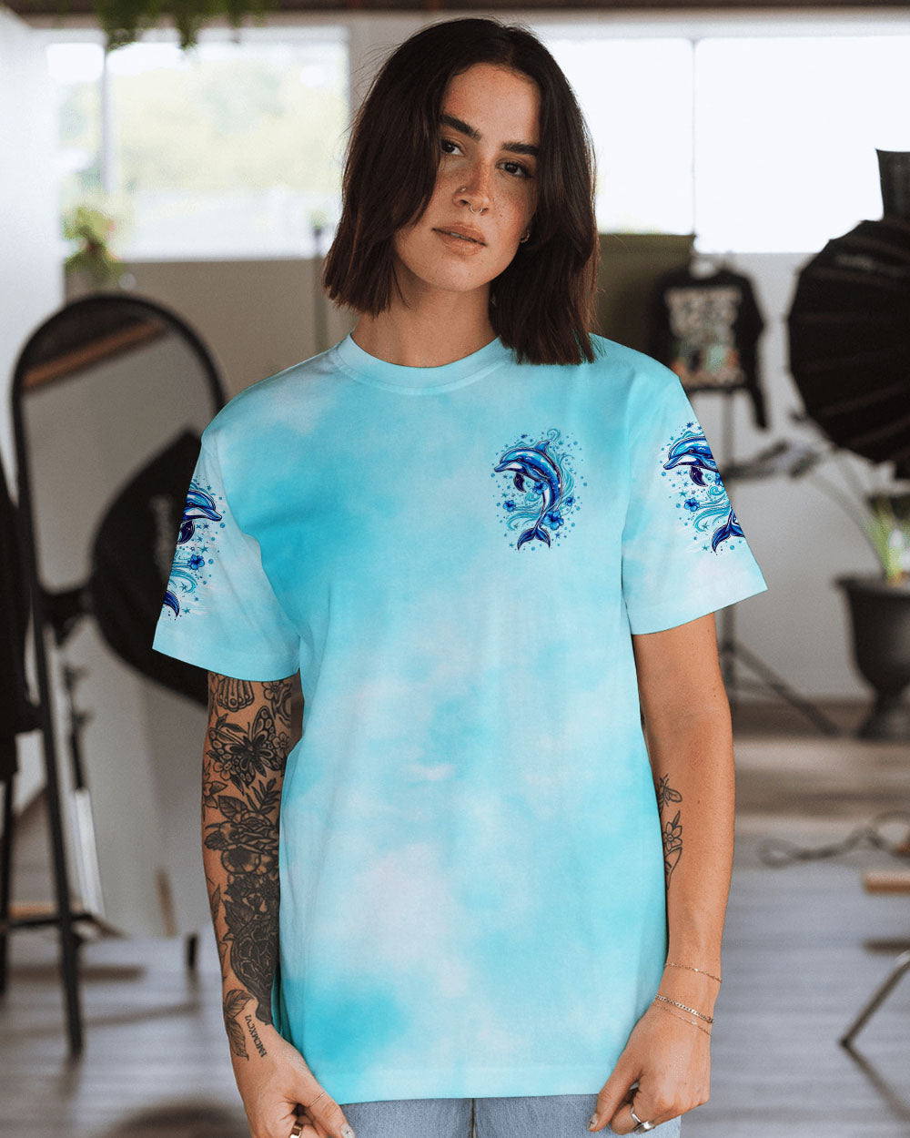 BLISSCORNERS OCEAN WISHES DOLPHIN KISSES ALL OVER PRINT