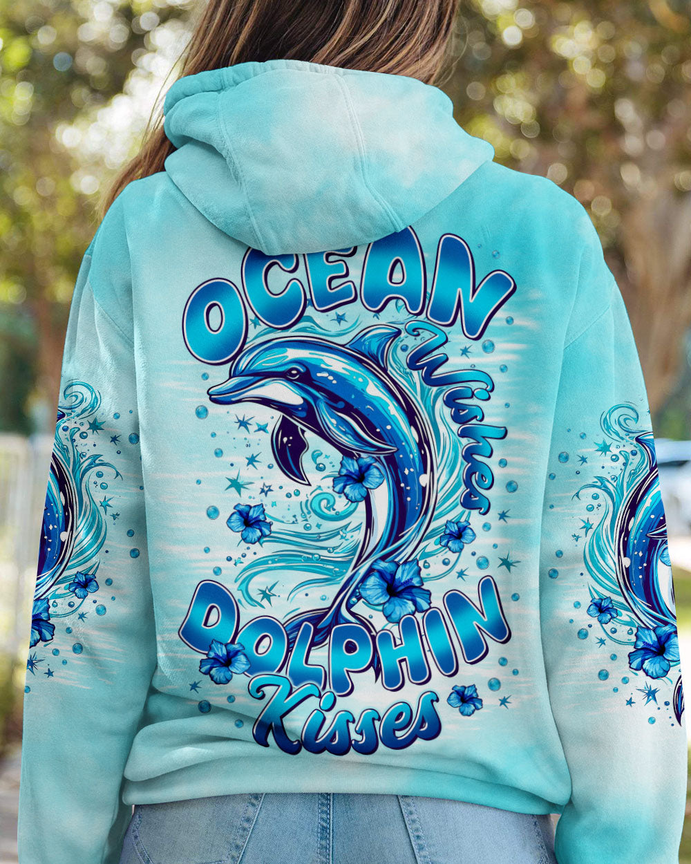 BLISSCORNERS OCEAN WISHES DOLPHIN KISSES ALL OVER PRINT