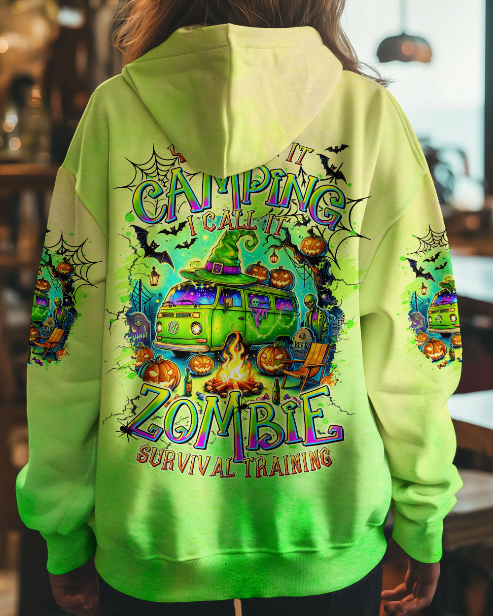 BLISSCORNERS ZOMBIE SURVIVAL TRAINING CAMPING HALLOWEEN ALL OVER PRINT