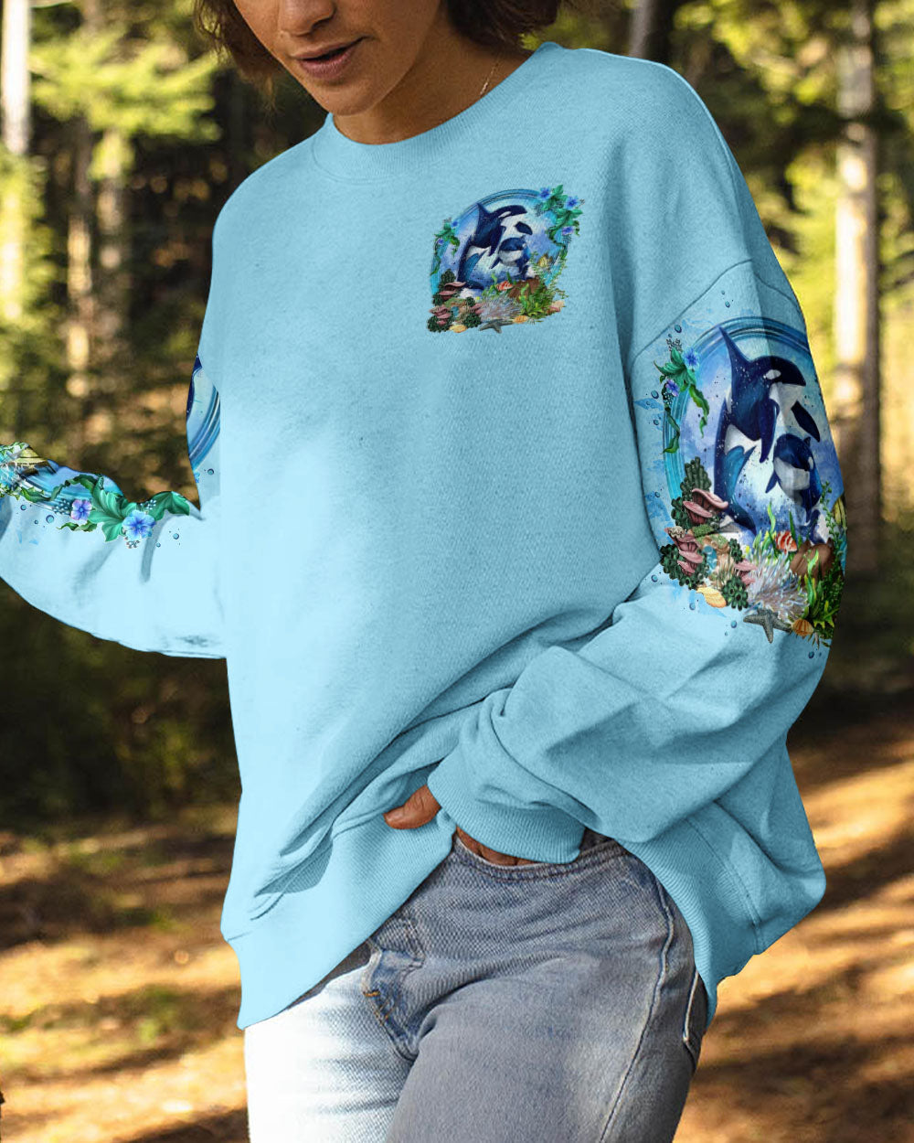 BLISSCORNERS SOME GIRLS ARE JUST BORN DOLPHIN ALL OVER PRINT