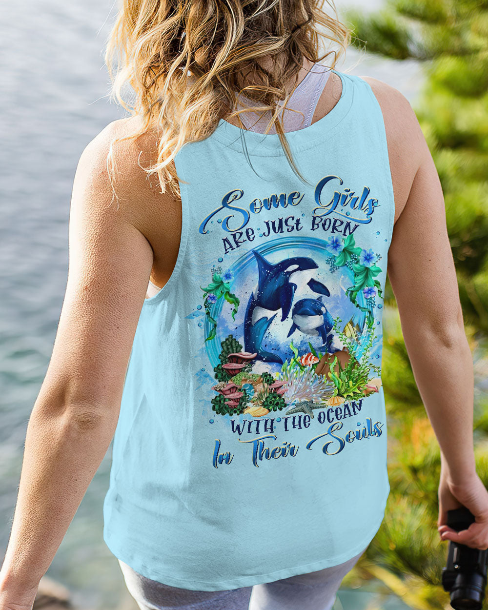 BLISSCORNERS SOME GIRLS ARE JUST BORN DOLPHIN ALL OVER PRINT