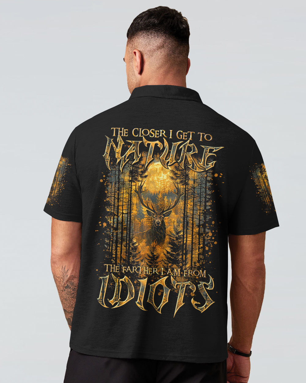 BLISSCORNERS THE CLOSER I GET TO NATURE DEER HUNTING ALL OVER PRINT
