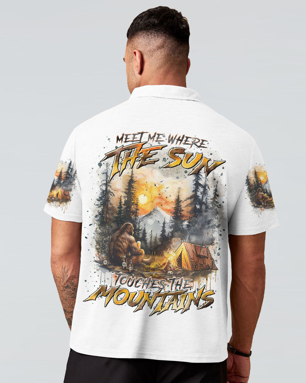 BLISSCORNERS MEET ME WHERE THE SUN TOUCHES THE MOUTAINS BIGFOOT ALL OVER PRINT