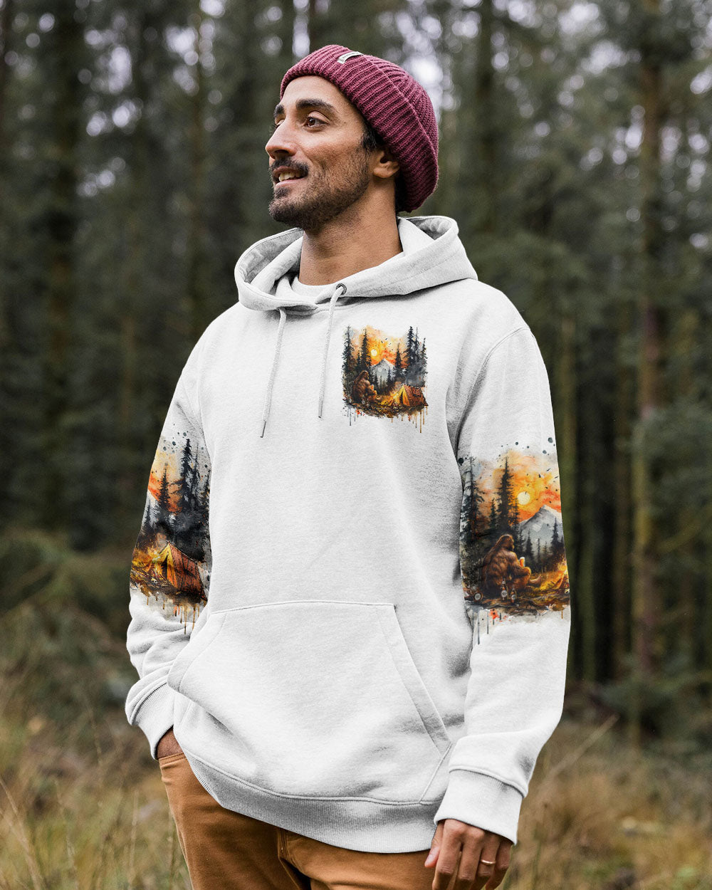 BLISSCORNERS MEET ME WHERE THE SUN TOUCHES THE MOUTAINS BIGFOOT ALL OVER PRINT