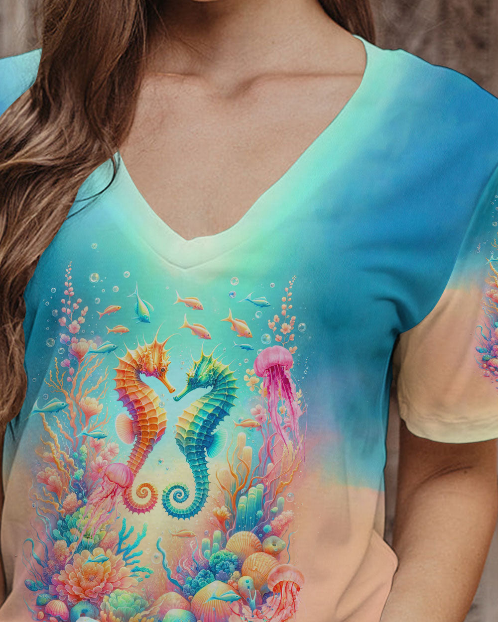 BLISSCORNERS SALTWATER CURES ALL WOUNDS SEAHORSE ALL OVER PRINT