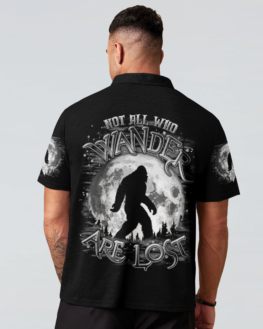 BLISSCORNERS NOT ALL WHO WANDER ARE LOST BIGFOOT MOON ALL OVER PRINT