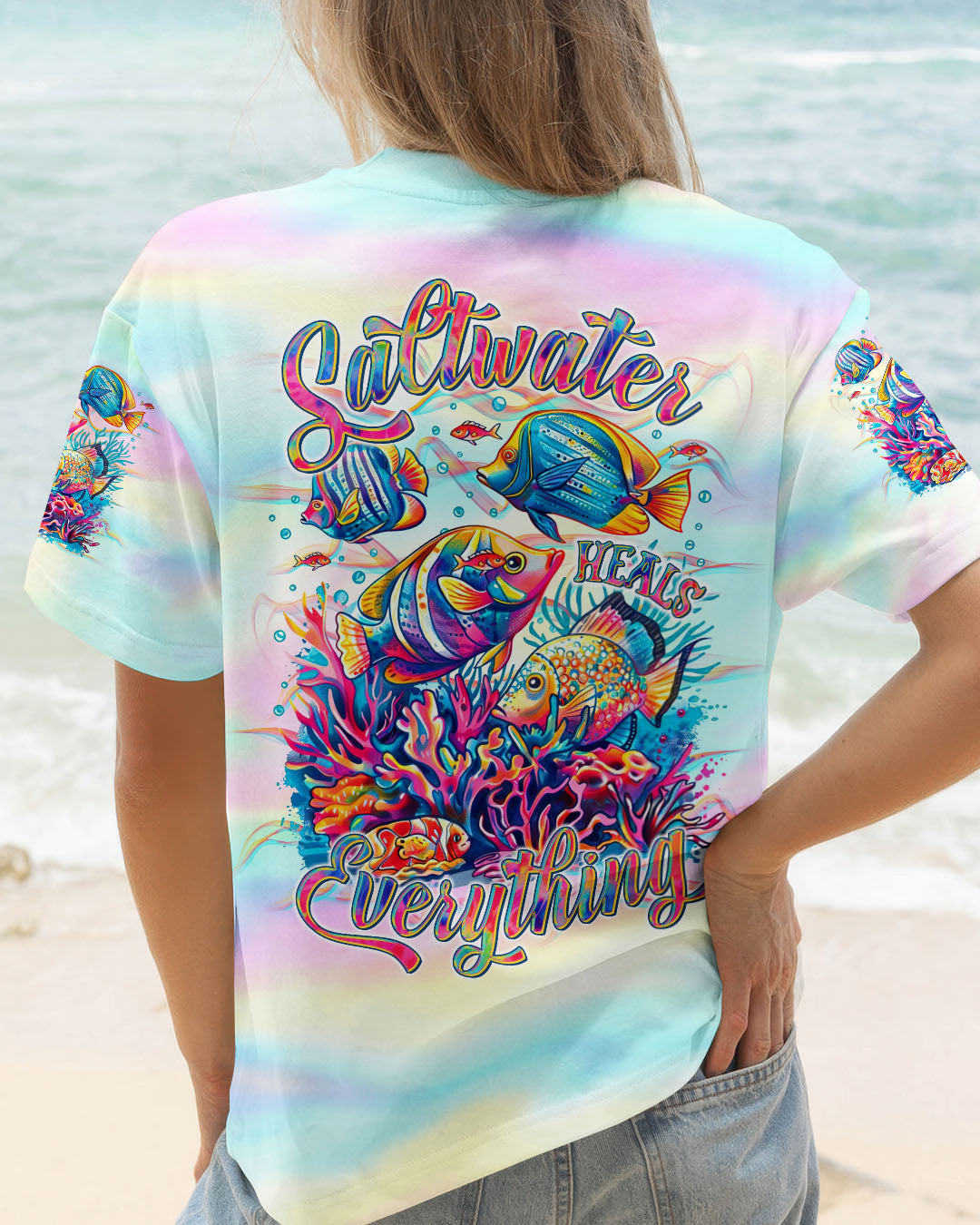 BLISSCORNERS SALTWATER HEALS EVERYTHING ALL OVER PRINT