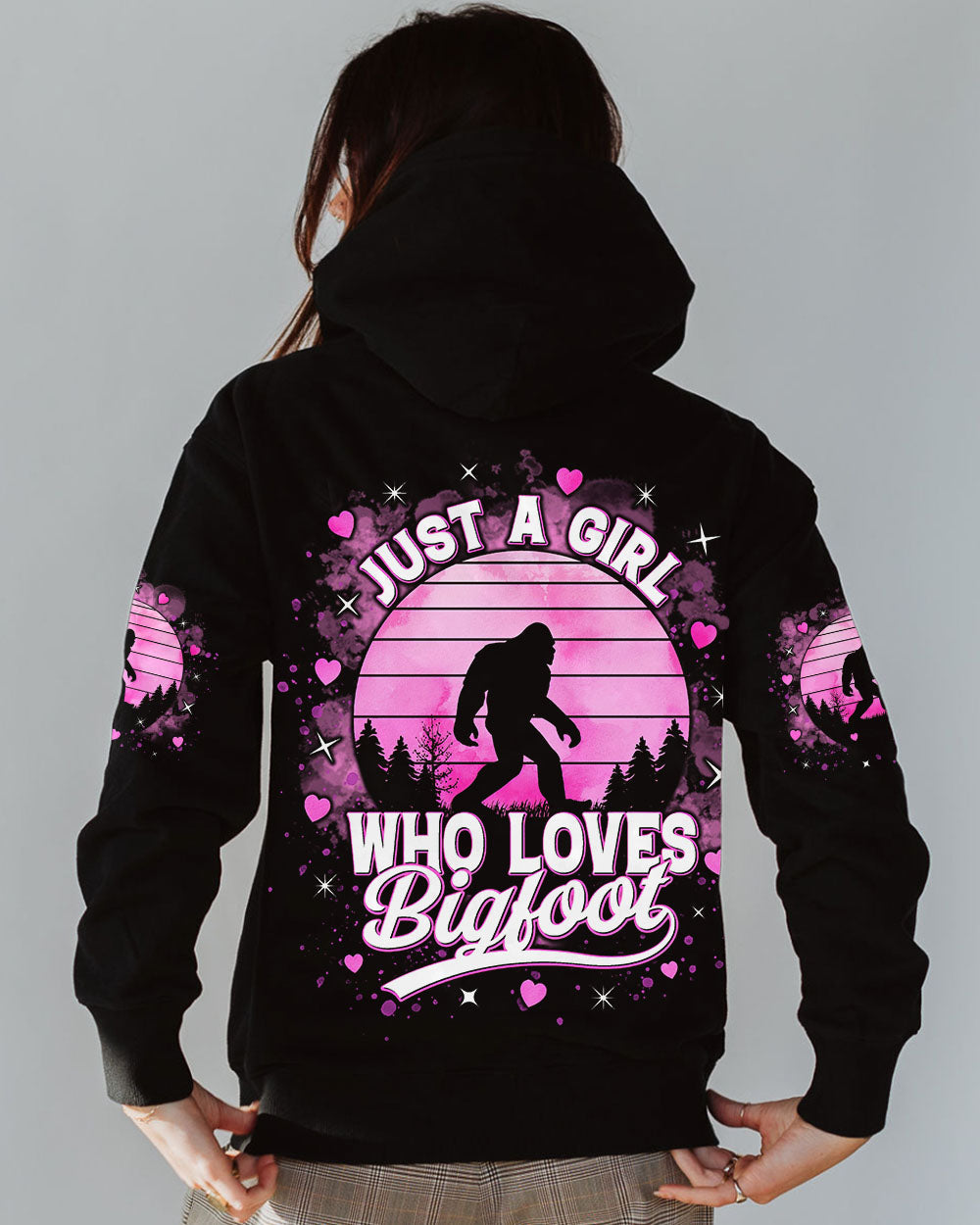 BLISSCORNERS JUST A GIRL WHO LOVES BIGFOOT ALL OVER PRINT
