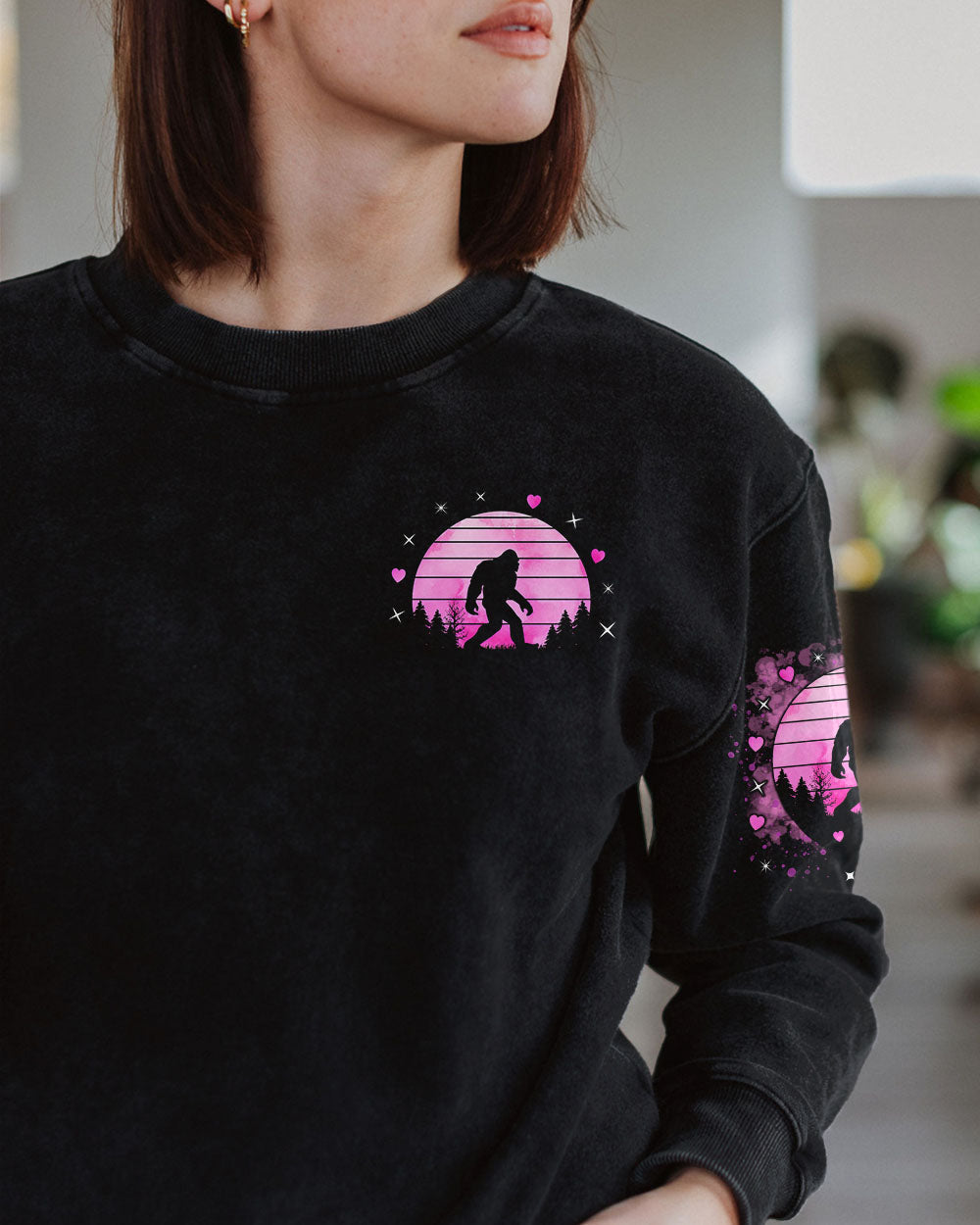 BLISSCORNERS JUST A GIRL WHO LOVES BIGFOOT ALL OVER PRINT