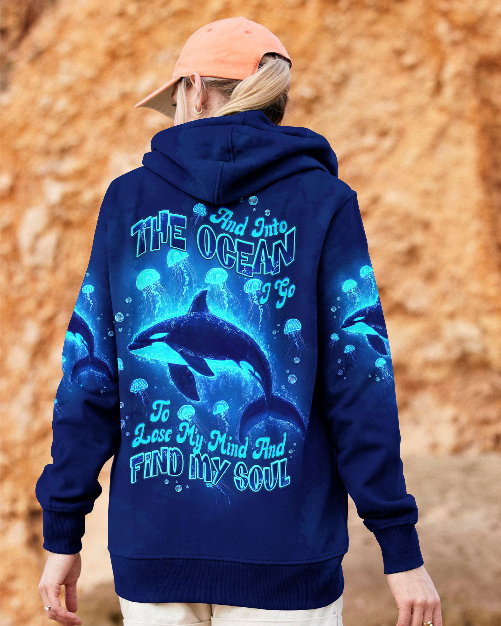 BLISSCORNERS AND INTO THE OCEAN I GO ORCA ALL OVER PRINT