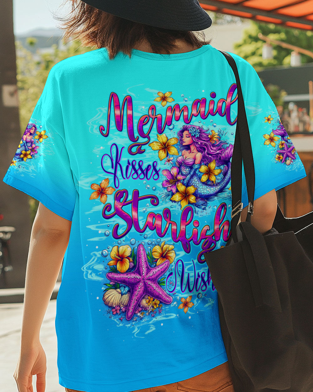 BLISSCORNERS MERMAID KISSES STARFISH WISHES ALL OVER PRINT