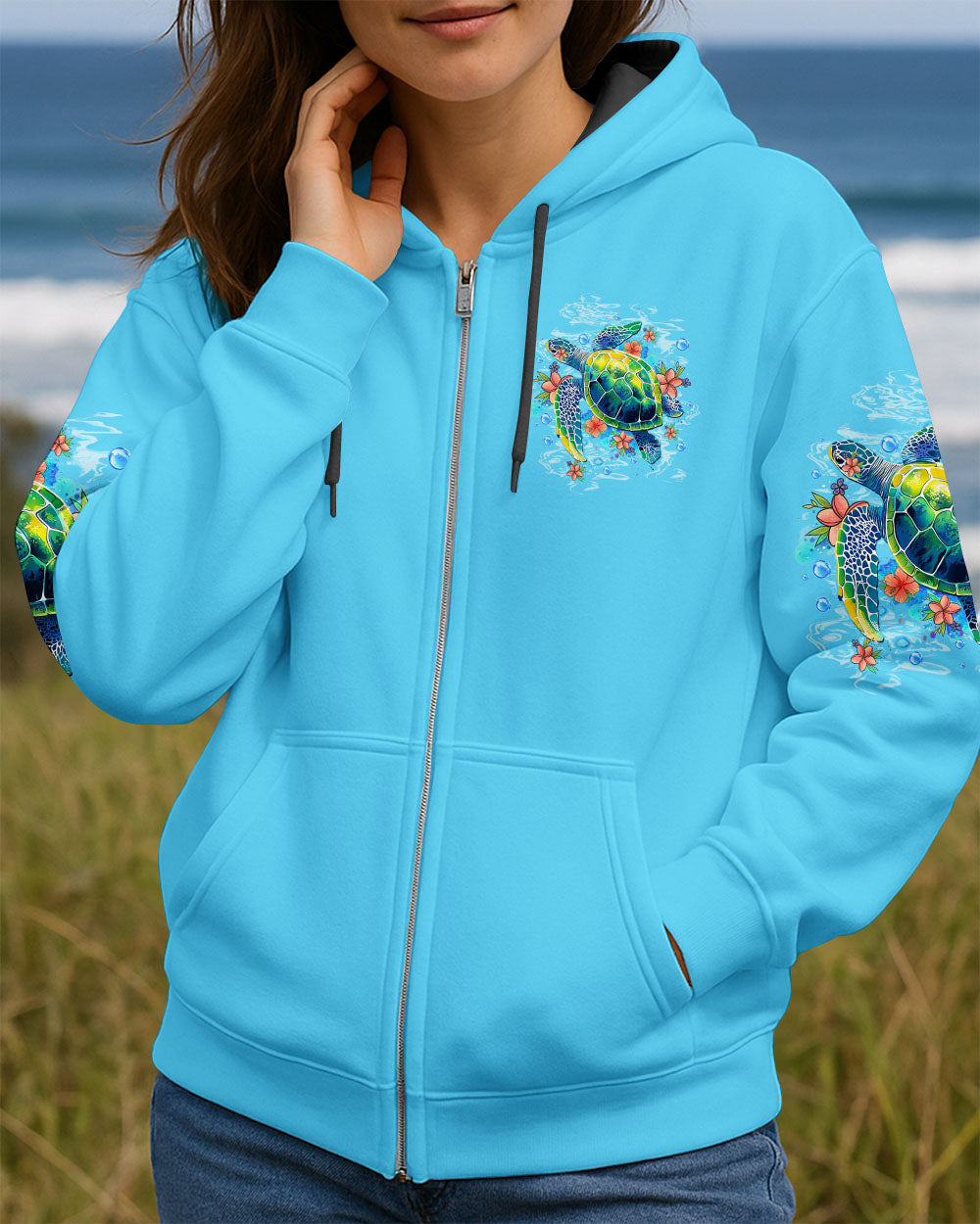 BLISSCORNERS STAY WILD OCEAN CHILD TURTLE ALL OVER PRINT