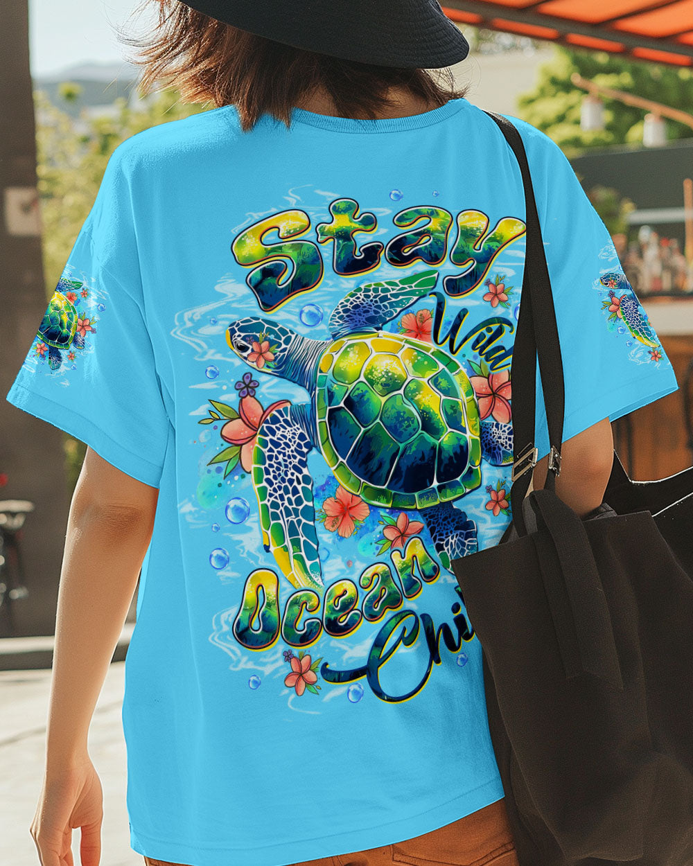 BLISSCORNERS STAY WILD OCEAN CHILD TURTLE ALL OVER PRINT