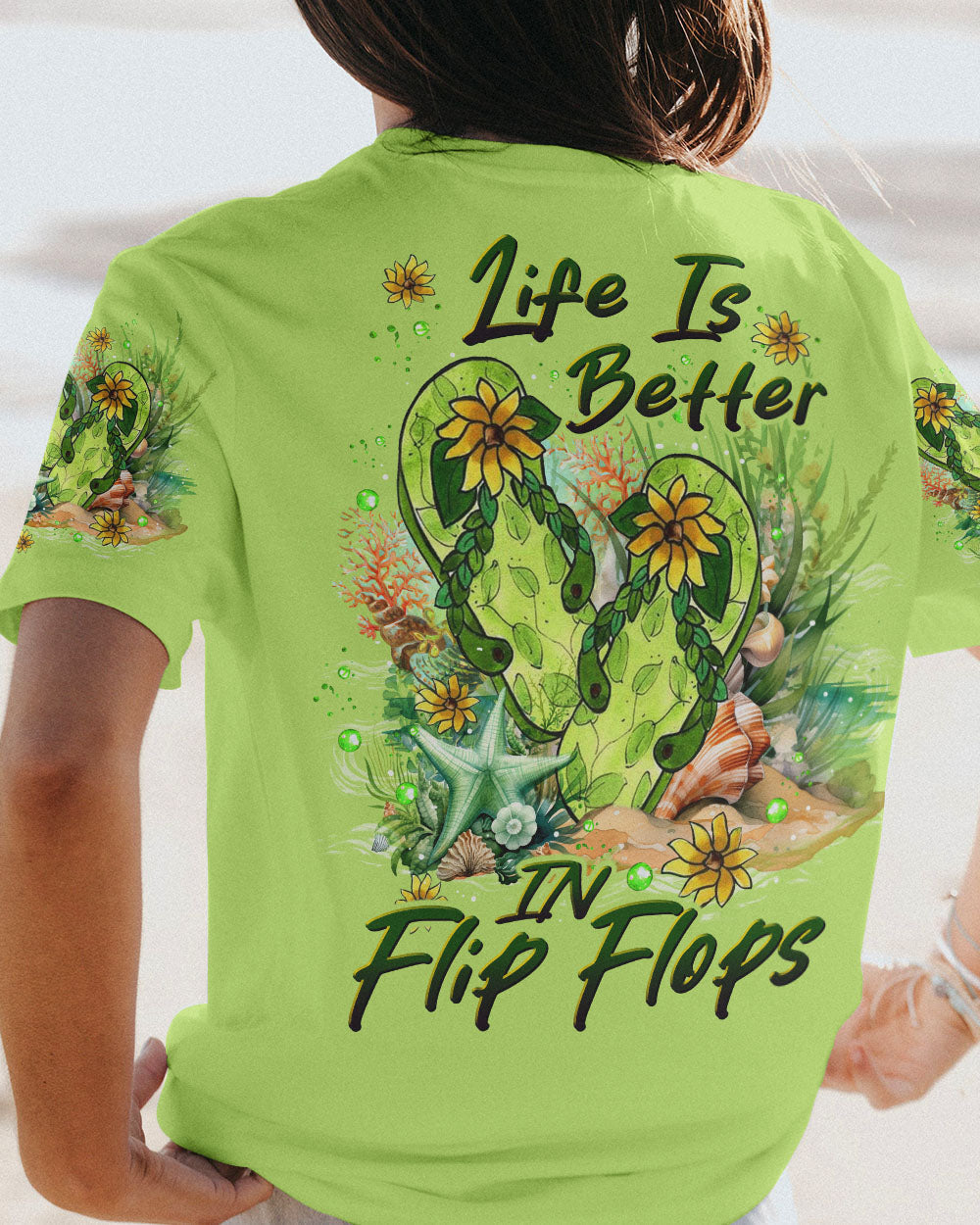 BLISSCORNERS LIFE IS BETTER IN FLIP FLOPS ALL OVER PRINT