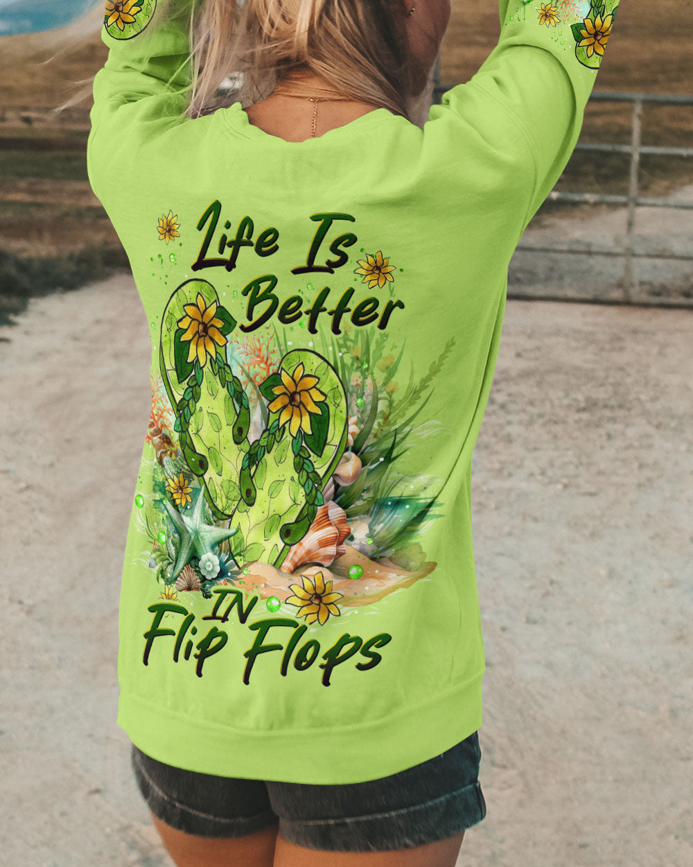 BLISSCORNERS LIFE IS BETTER IN FLIP FLOPS ALL OVER PRINT