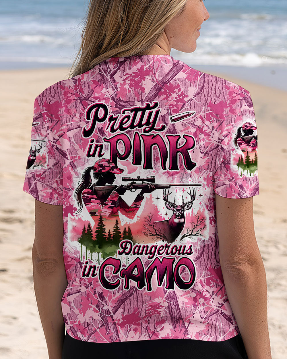 BLISSCORNERS PRETTY IN PINK HUNTING CAMO ALL OVER PRINT -TLTW0210253