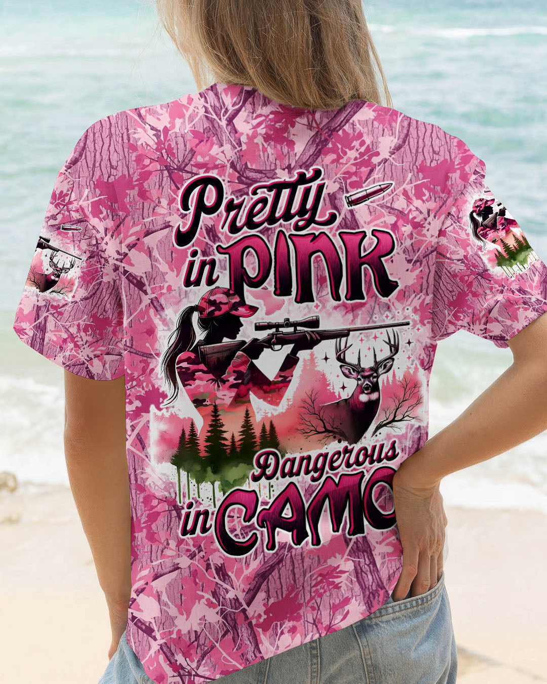BLISSCORNERS PRETTY IN PINK HUNTING CAMO ALL OVER PRINT -TLTW0210253