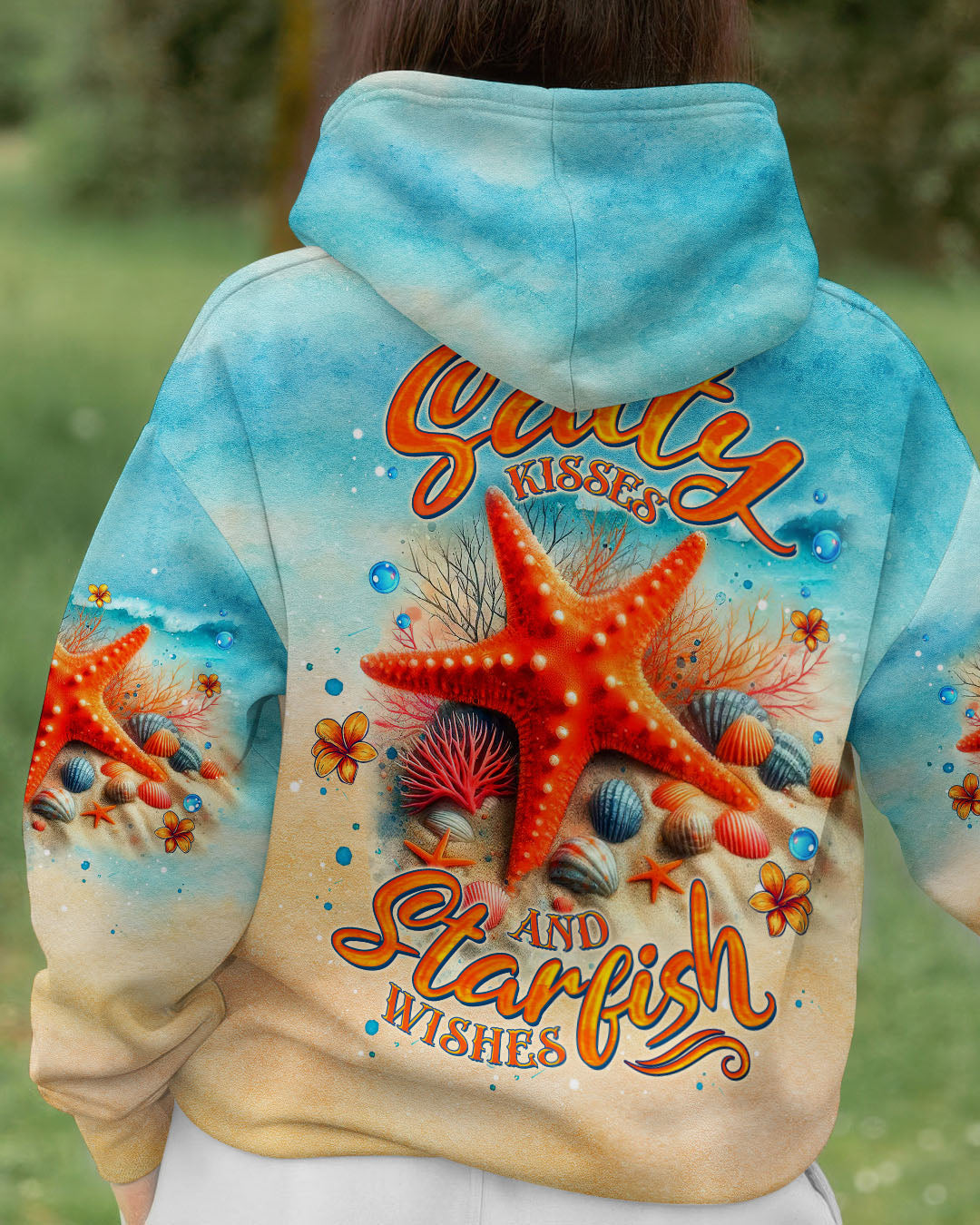 BLISSCORNERS SALTY KISSES AND STARFISH WISHES ALL OVER PRINT