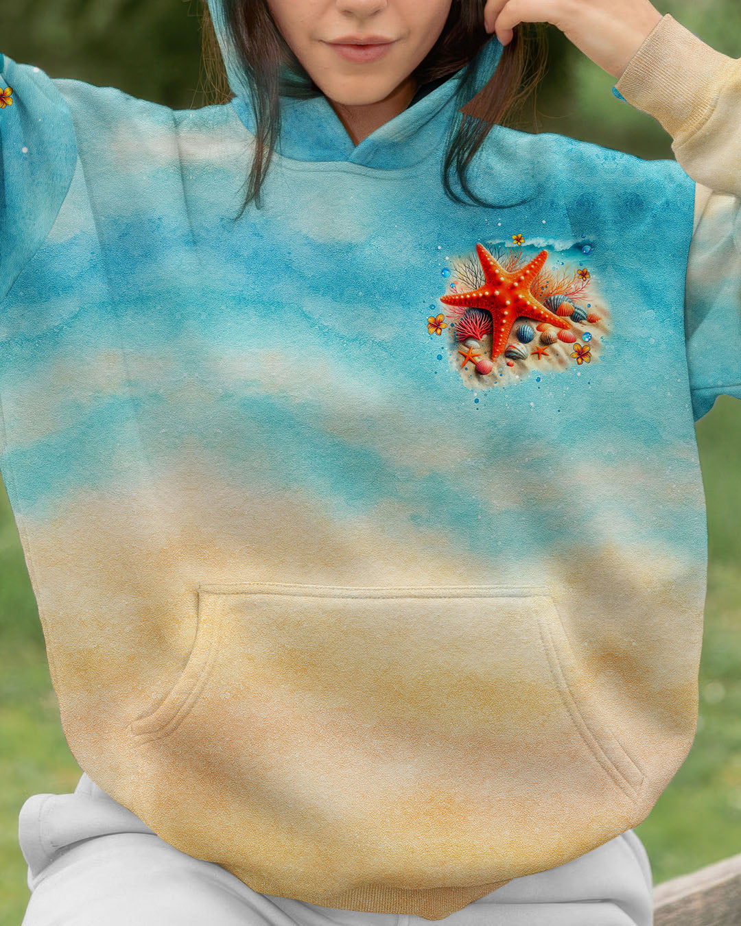 BLISSCORNERS SALTY KISSES AND STARFISH WISHES ALL OVER PRINT