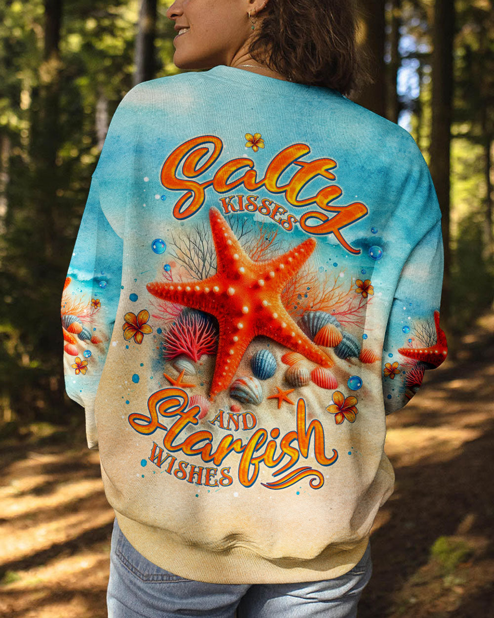BLISSCORNERS SALTY KISSES AND STARFISH WISHES ALL OVER PRINT
