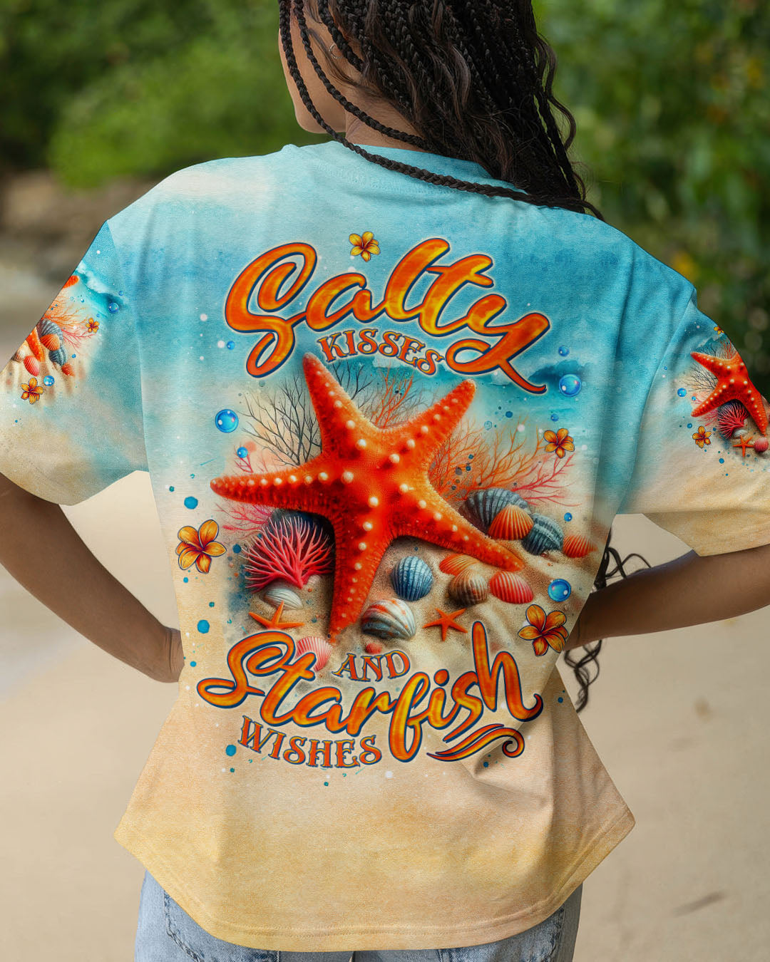 BLISSCORNERS SALTY KISSES AND STARFISH WISHES ALL OVER PRINT