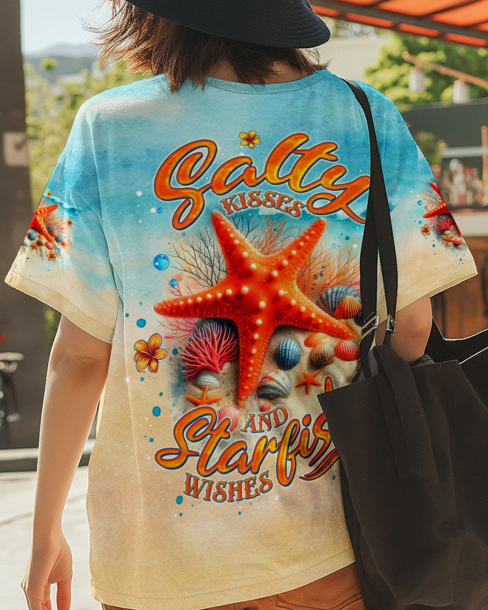 BLISSCORNERS SALTY KISSES AND STARFISH WISHES ALL OVER PRINT