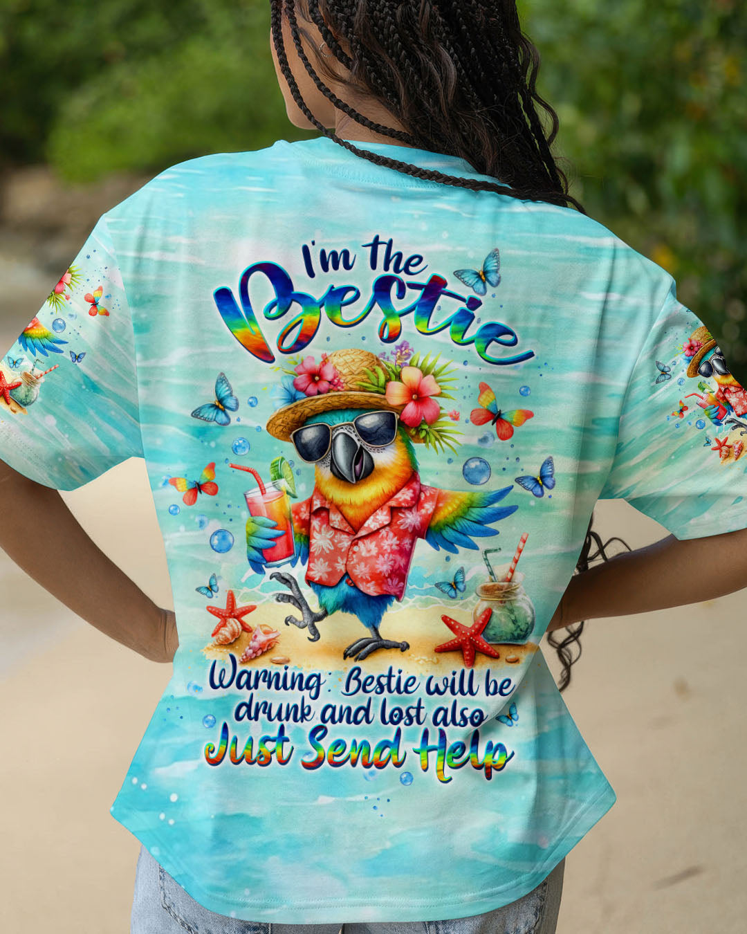 BLISSCORNERS IF LOST OR DRUNK PARROT ALL OVER PRINT