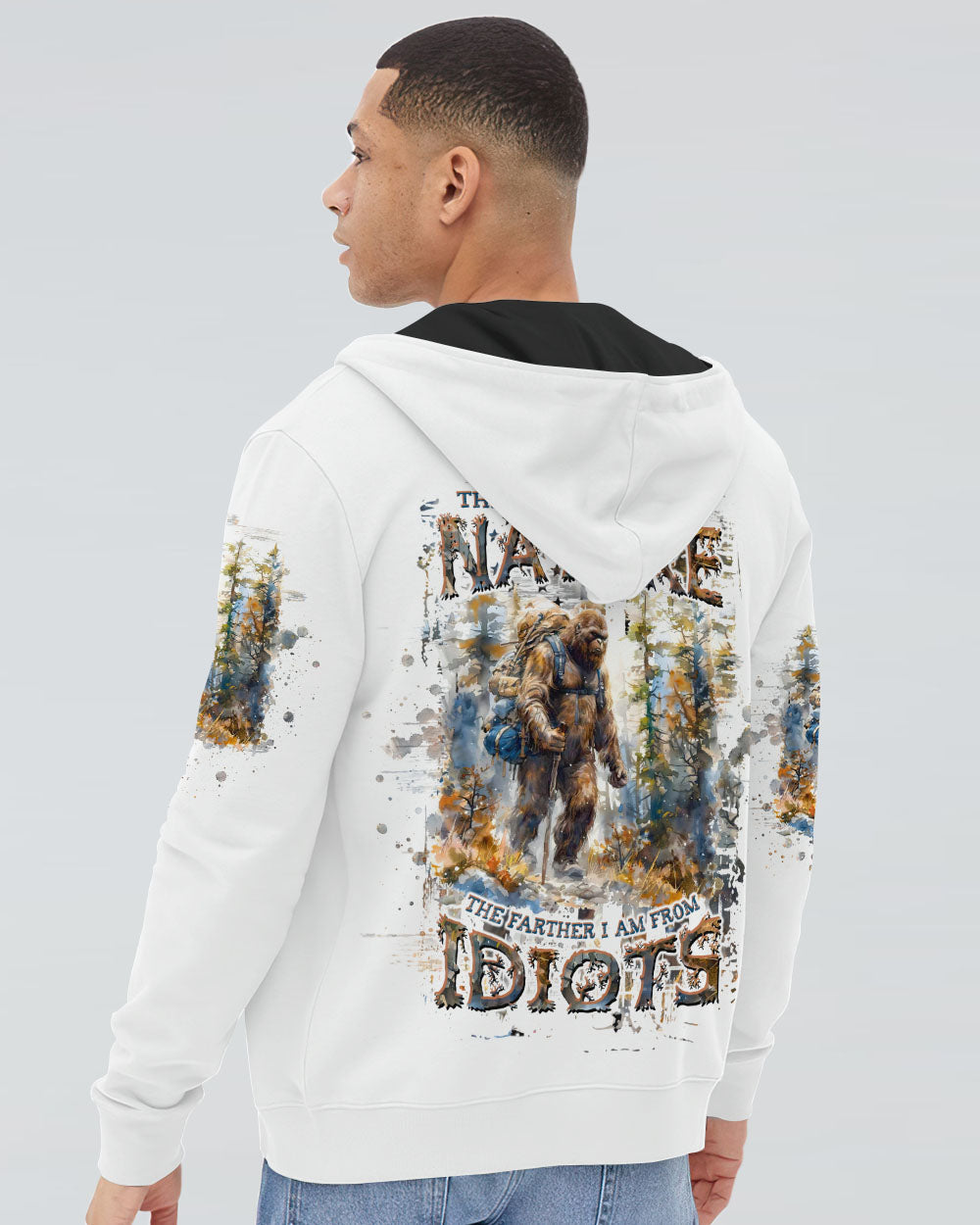 BLISSCORNERS THE CLOSER I GET TO NATURE BIGFOOT HIKING ALL OVER PRINT