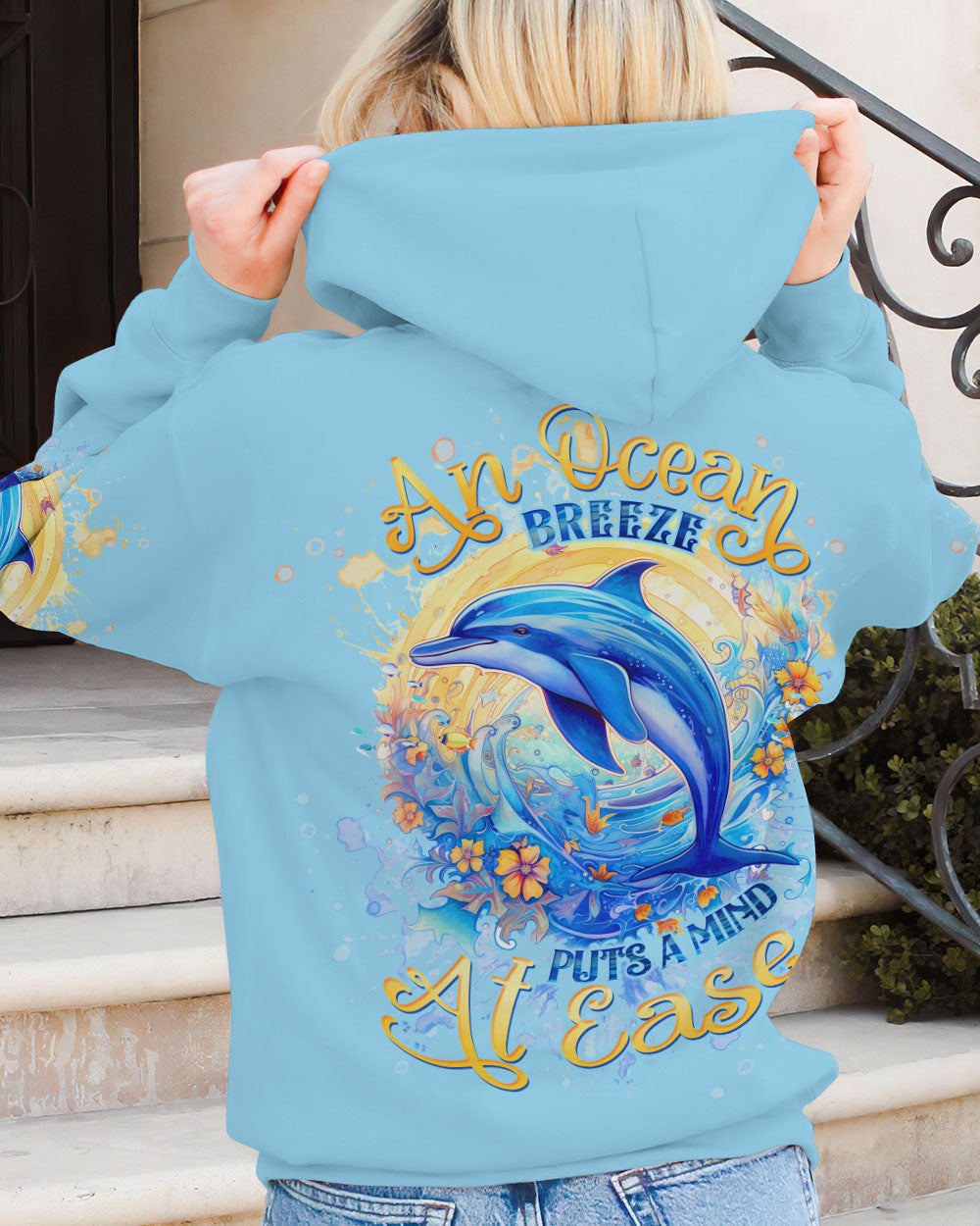 BLISSCORNERS AN OCEAN BREEZE DOLPHIN ALL OVER PRINT